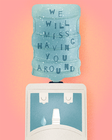 farewell card sad water fountain