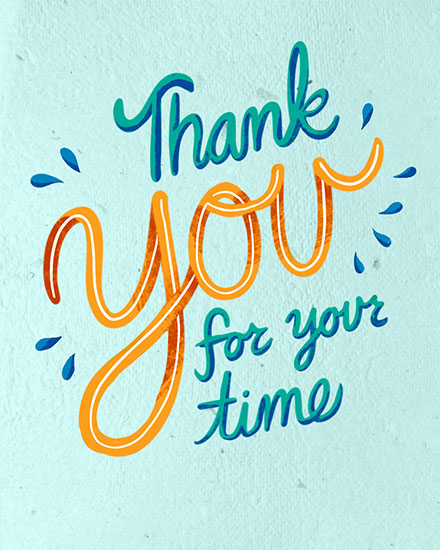farewell card thank you for your time