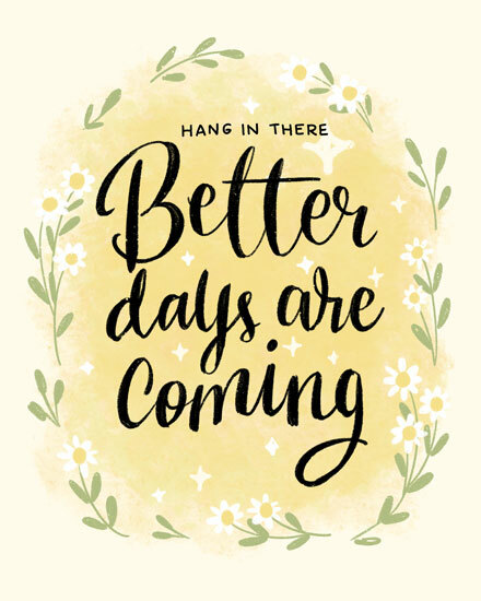 get well soon hand lettering flower daisy typography cursive illness