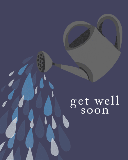 get well soon watering can sprinkle illness