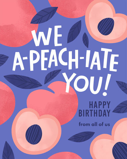 birthday a peach iate you gg pun appreciate  fruit