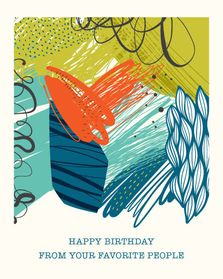 abstract your favorite people birthday card