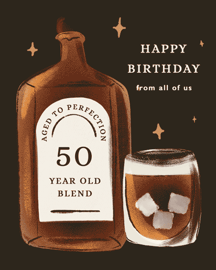 birthday aged to perfection 50 fifty scotch whiskey
