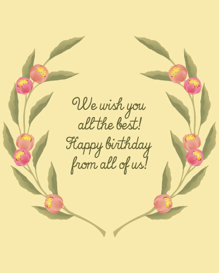 all the best birthday card flower