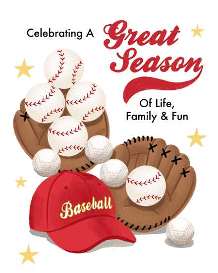 birthday baseball hat glove sports