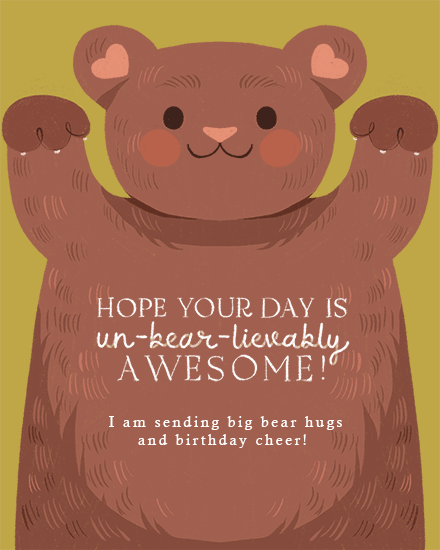 birthday bear puns green