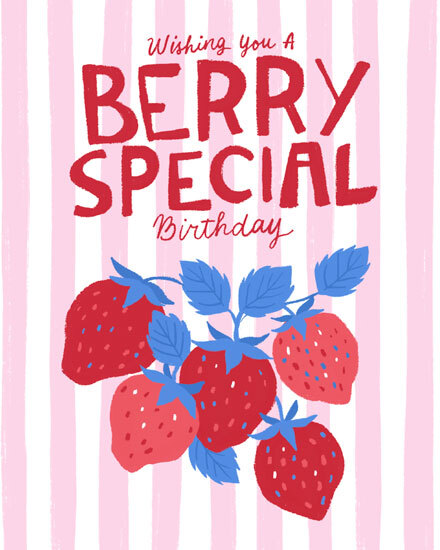 birthday berry special strawberry stripes pun
