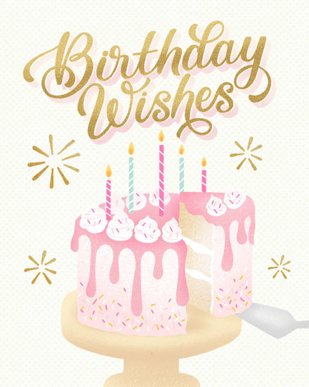 birthday card birthday wishes, cake, sprinkles, stars, patterns, food
