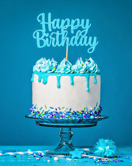 blue cake happy birthday party corporate professional