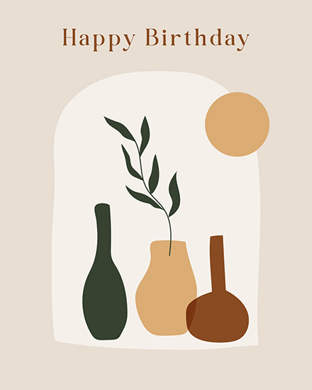 birthday boho vase plants sun leaves leaf