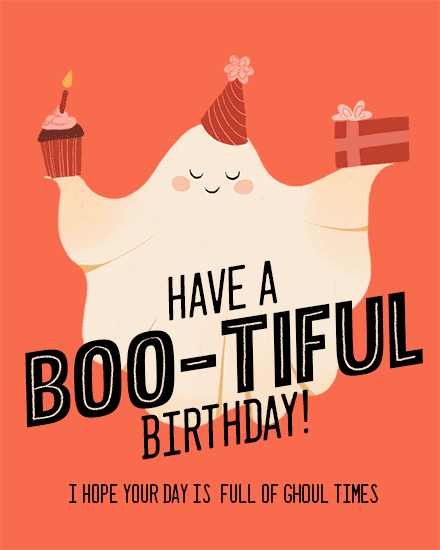 birthday boo ghost cake present cupcake hat