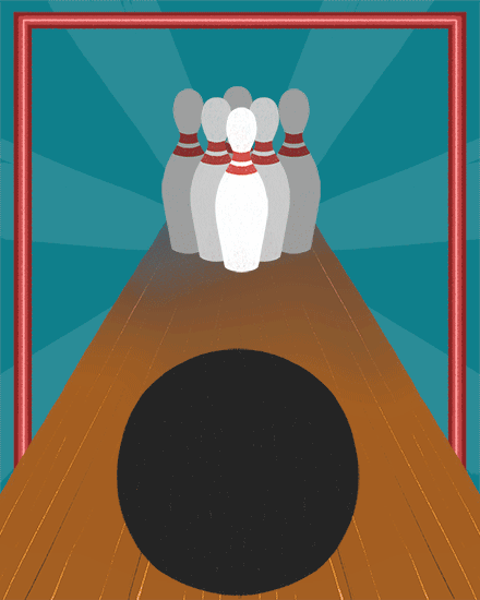 birthday bowling strike goal pin