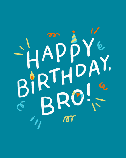 birthday bro brother party confetti bunting