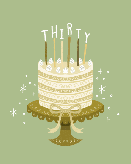 birthday cake candles thirty 30th 30s 30 sparkle