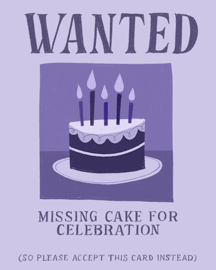birthday cake missing poster