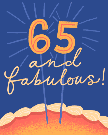 candle 65 birthday card 65th 65s candle cake lgbtq girly