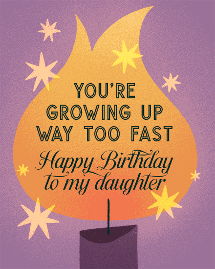 birthday candle daughter star