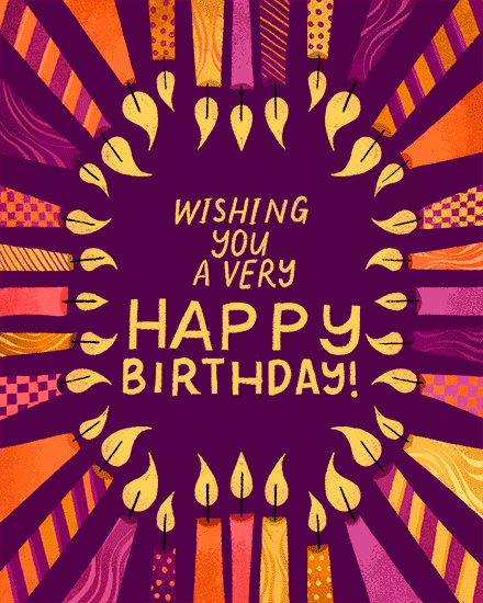 birthday card candles