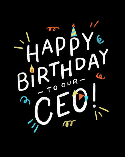 birthday ceo boss party bunting confetti hat