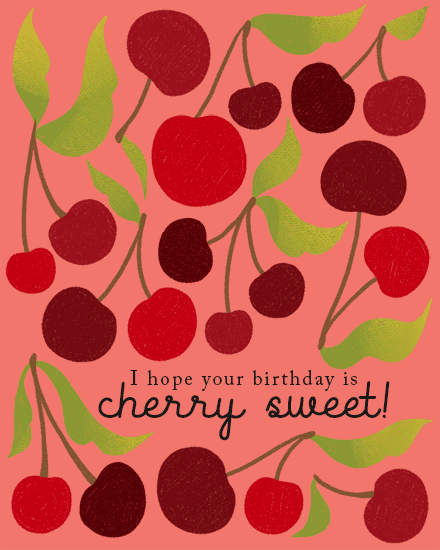 birthday cherry sweet