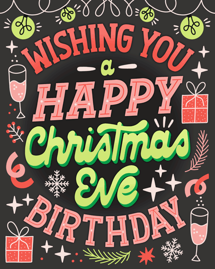 birthday christmas eve birthday gift sparkle star wine champagne plant lights holiday