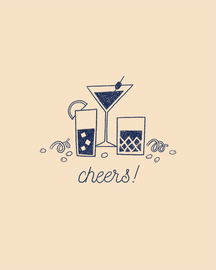 birthday cocktails cheers simple