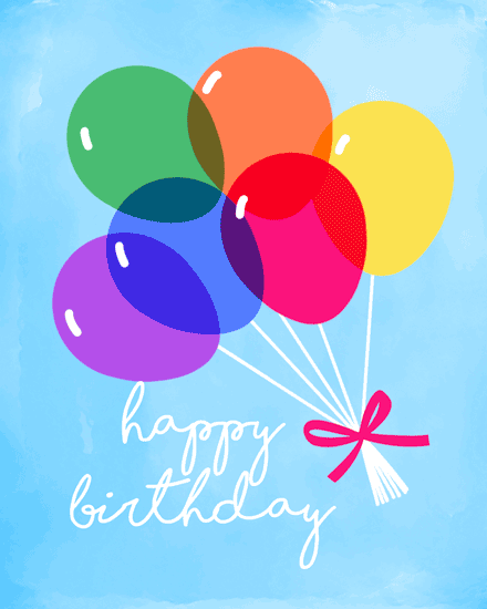 birthday colorful balloons birthday ribbon