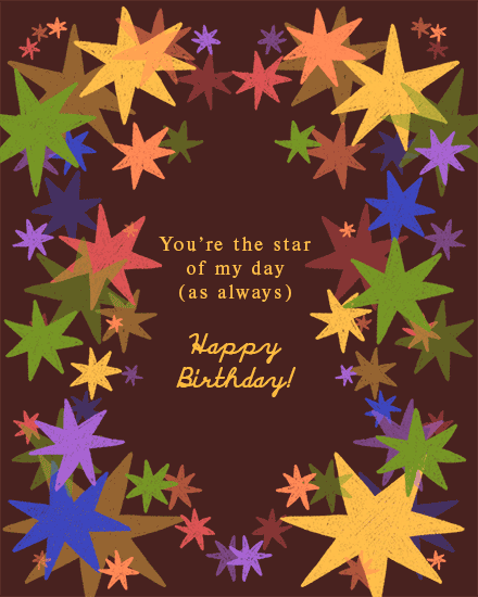 birthday colorful stars 