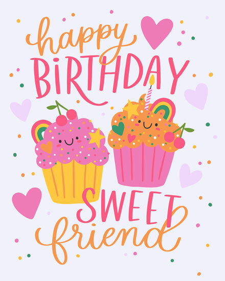 birthday cupcake sweet friend