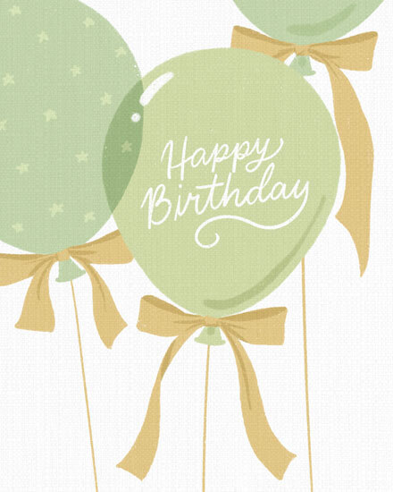 birthday elegant balloons and ribbons bows