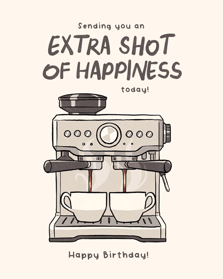 birthday espresso coffee machine