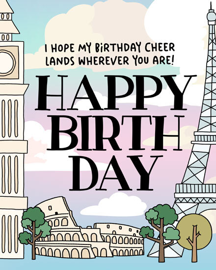 birthday europe travel eiffel tower big ben colosseum 