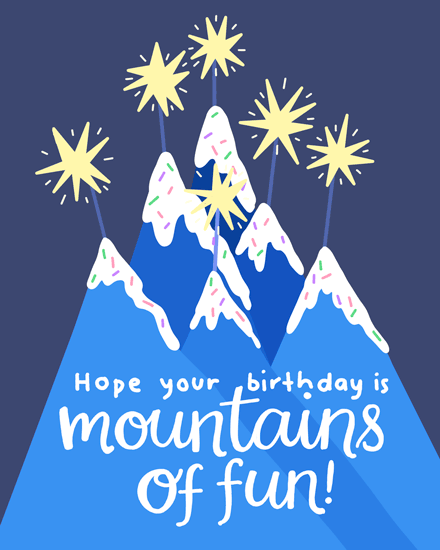 birthday everest mountains sparklers sprinkle  pun