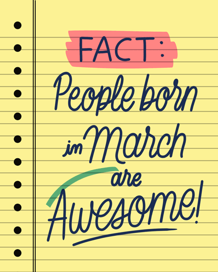 birthday card fact match month note paper notebook awesome lettering typography astronomy