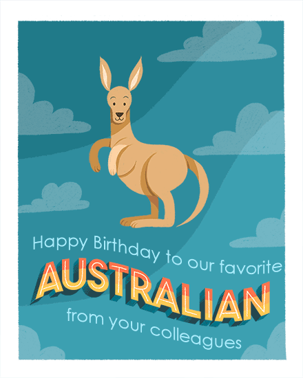 birthday favourite kangaroo australian cloud hop