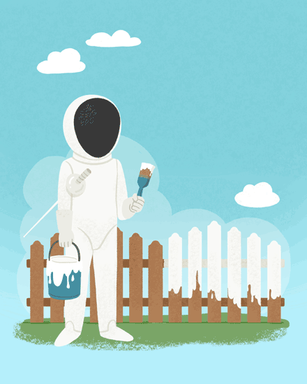 birthday fencing garden funny paint