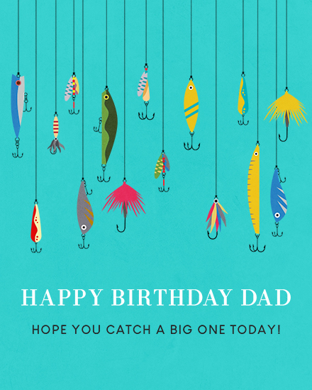 birthday fishing lure dad father fish hook