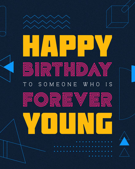 happy birthday card forever young