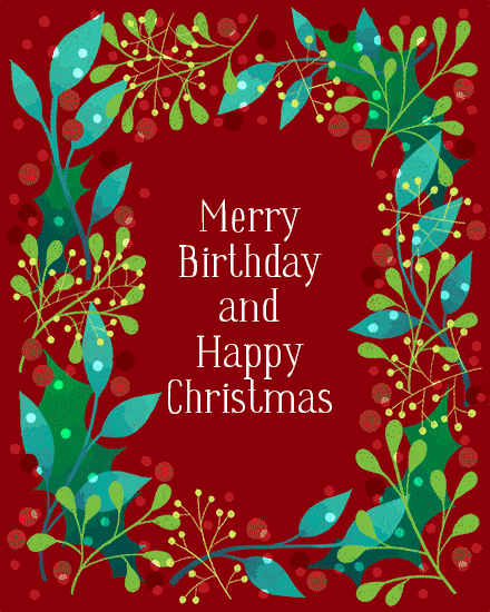 birthday frame plants christmas