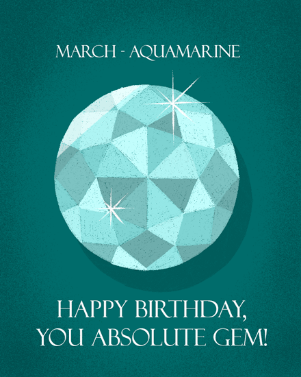 birthday gem march crystal birthstone shine aquamarine crystal gemstone