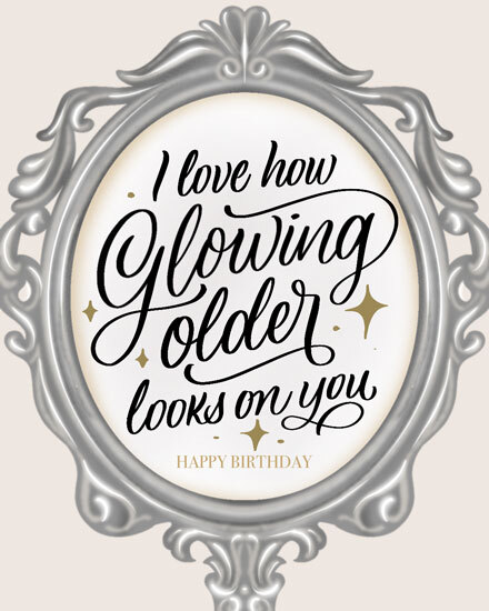 birthday glowing older frame mirror sparkle