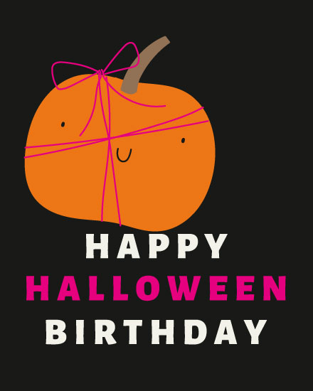 happy birthday card happy halloween birthday pumpkin