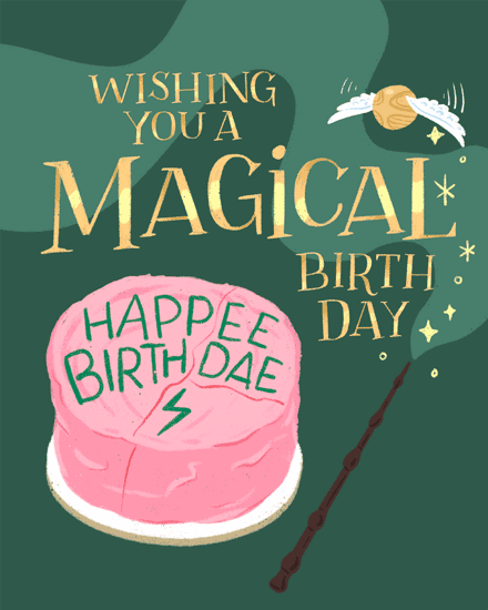 birthday harry potter cake snitch wand