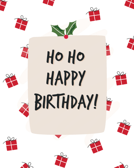 birthday card ho ho happy birthday merry christmas corporate professional