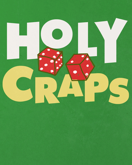 birthday card holy craps gambling gamble las vegas dice diamond spark casino pun