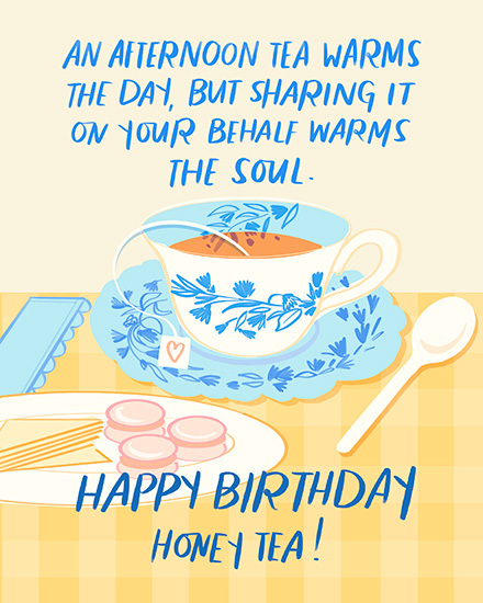 birthday honey tea spoon