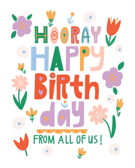 birthday hooray flowers