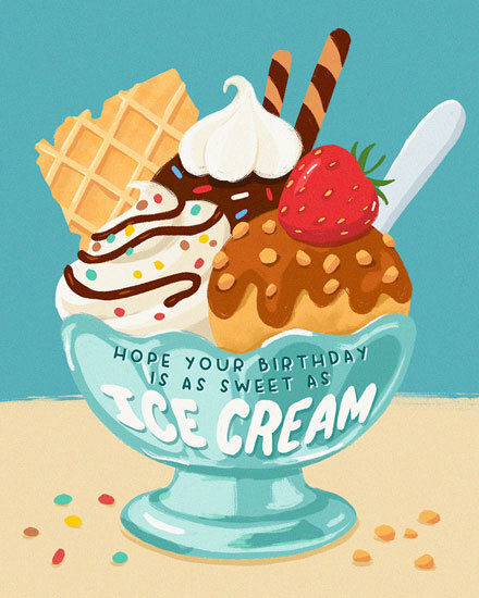 birthday ice cream dessert