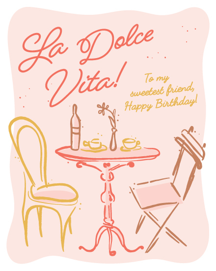 birthday la dolce vita chairs friend