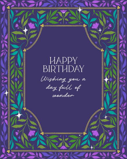 birthday leafs whimsy plants sparkle shine flower
